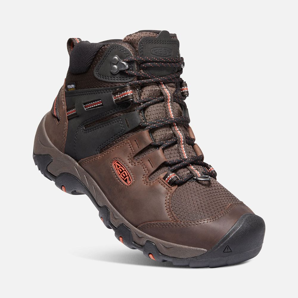 Botas de Seguridad Keen Mexico Marrom - Hombre Steens Polar - ZF3097521